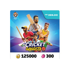 Cricket Gangsta Coin Pack 125,000 + Gem Pack 300 IND